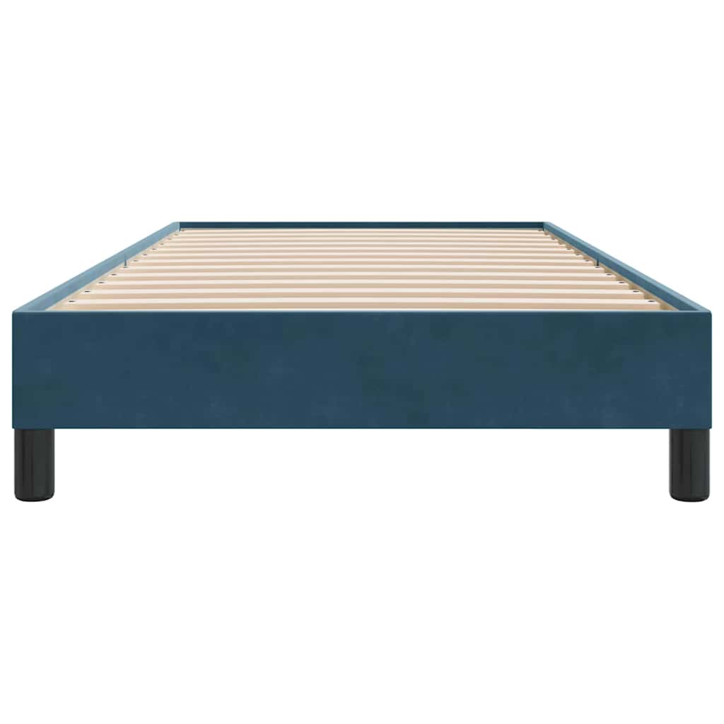vidaXL Bedframe zonder matras 80x220 cm fluweel donkerblauw blauw, foto 4