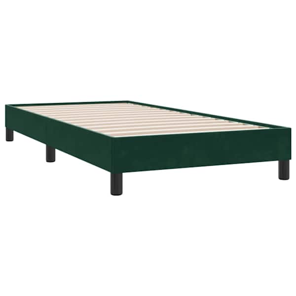 vidaXL Voodiraam ilma Madratsita Tumeroheline 90x220 cm samet