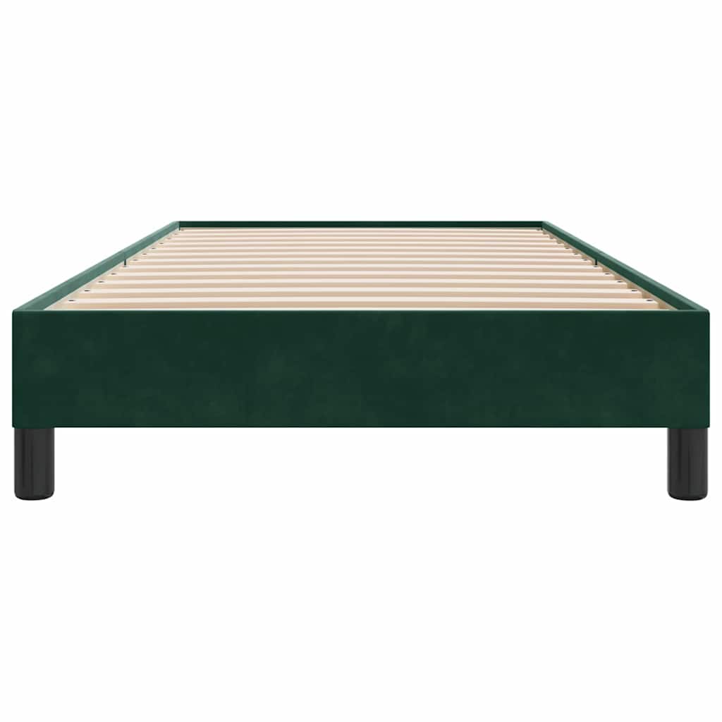 vidaXL Bedframe zonder matras 90x220 cm fluweel donkergroen groen, foto 4