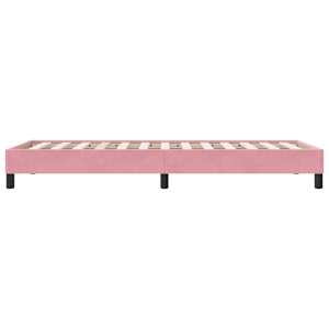 Rám postele bez matrace růžový 90x220 cm Samet - obrázek 6