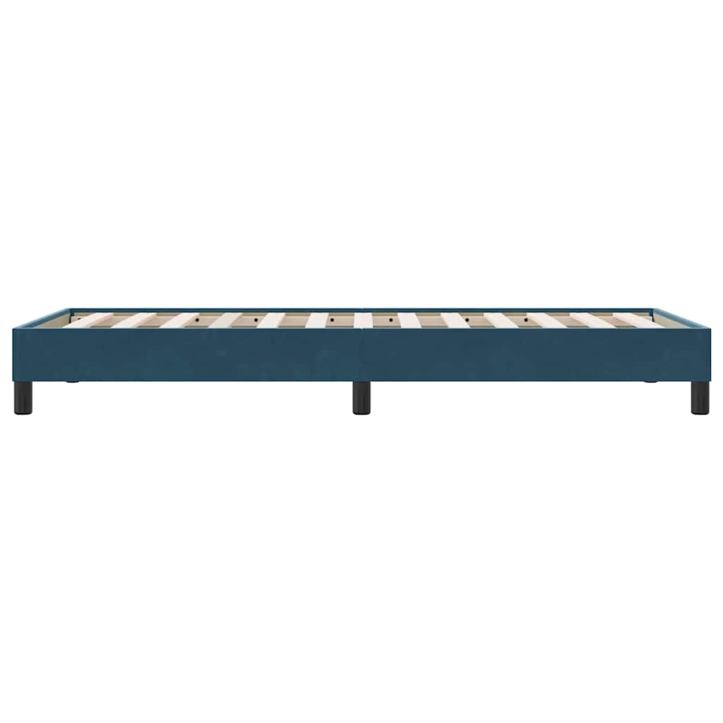 Rám postele bez matrace tmavě modrý 100x220 cm samet - obrázek 6