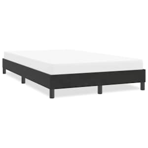posteljni okvir brez vzmetnice črna 120x220 cm žamet