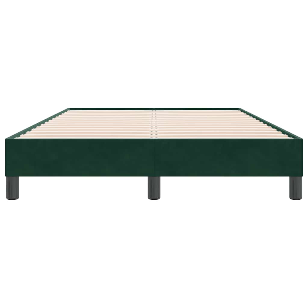 vidaXL Bedframe zonder matras 120x220 cm fluweel donkergroen groen, foto 4