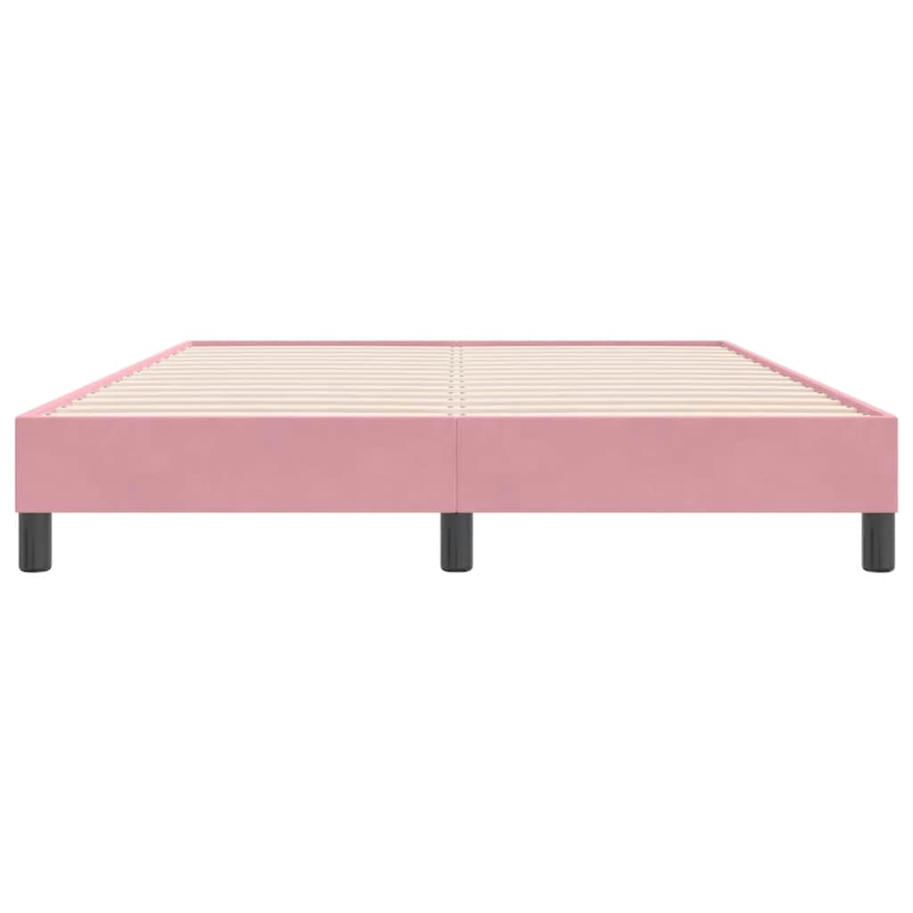 vidaXL Bedframe zonder matras 140x220 cm fluweel roze, foto 4