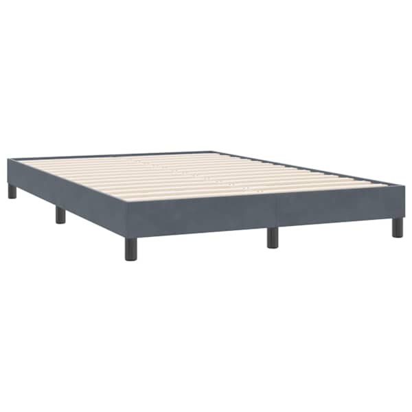 vidaXL Voodiraam ilma Madratsita Tumehall 160x220 cm samet