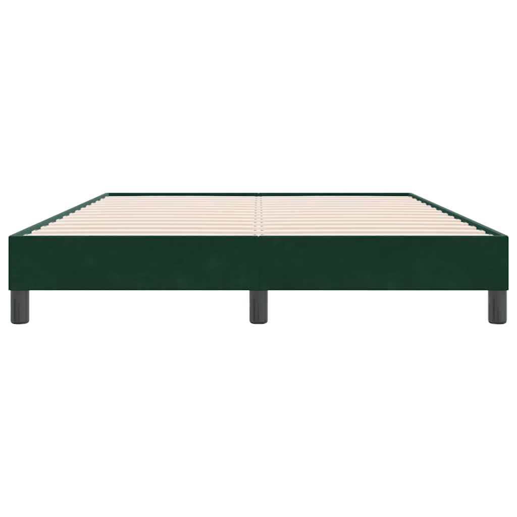 vidaXL Bedframe zonder matras 160x220 cm fluweel donkergroen groen, foto 4