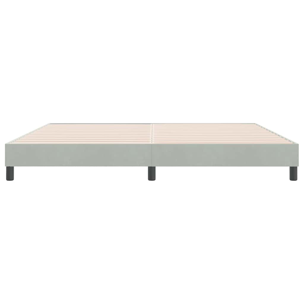 vidaXL Bedframe zonder matras 180x220 cm fluweel lichtgrijs grijs, foto 4