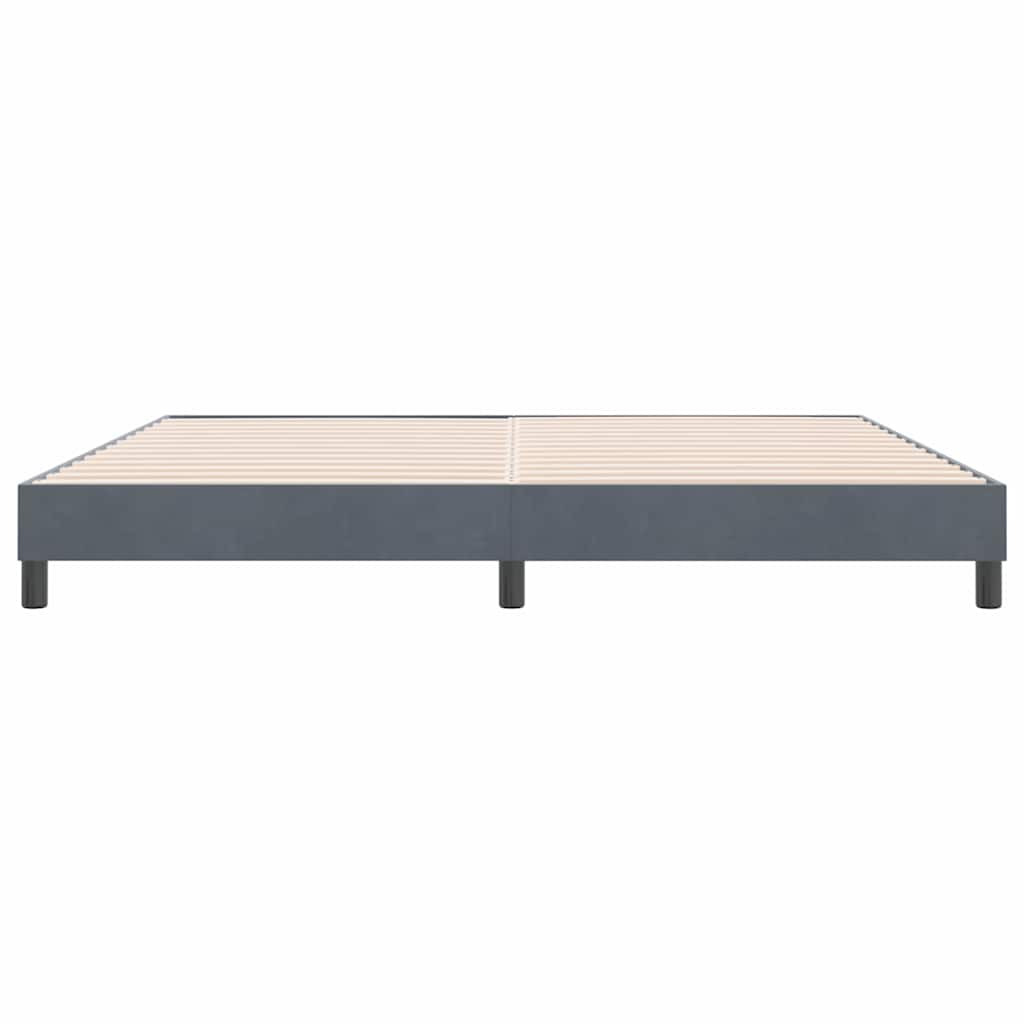 vidaXL Bedframe zonder matras 180x220 cm fluweel donkergrijs grijs, foto 4