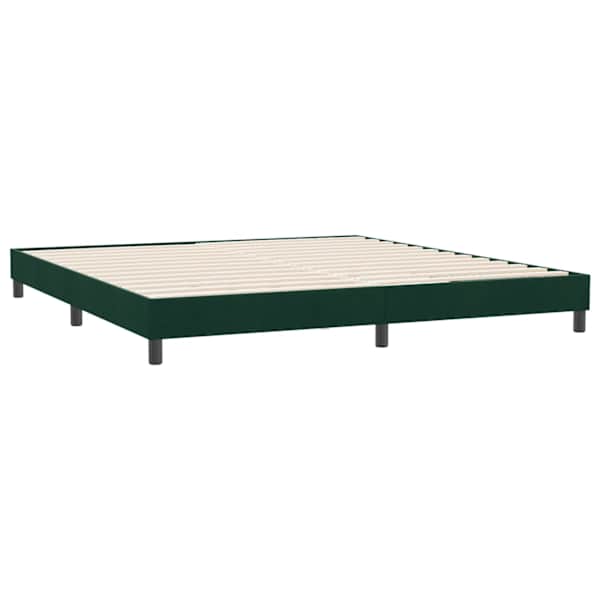 vidaXL voodiraam ilma madratsita, tumeroheline, 180x220 cm, samet