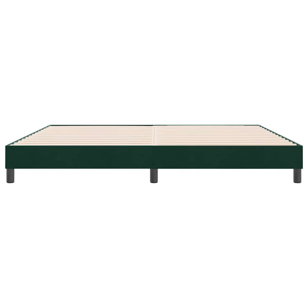 vidaXL Bedframe zonder matras 180x220 cm fluweel donkergroen groen, foto 4