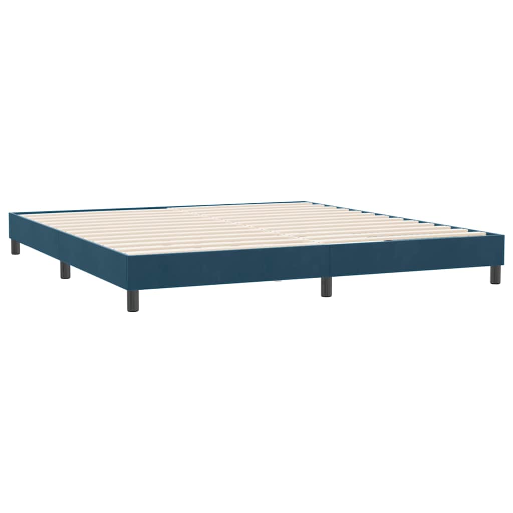 vidaXL Bedframe zonder matras 180x220 cm fluweel donkerblauw blauw, foto 3