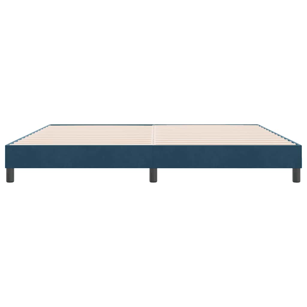 vidaXL Bedframe zonder matras 180x220 cm fluweel donkerblauw blauw, foto 4