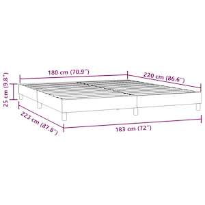 Rám postele bez matrace růžový 180x220 cm Samet - obrázek 10