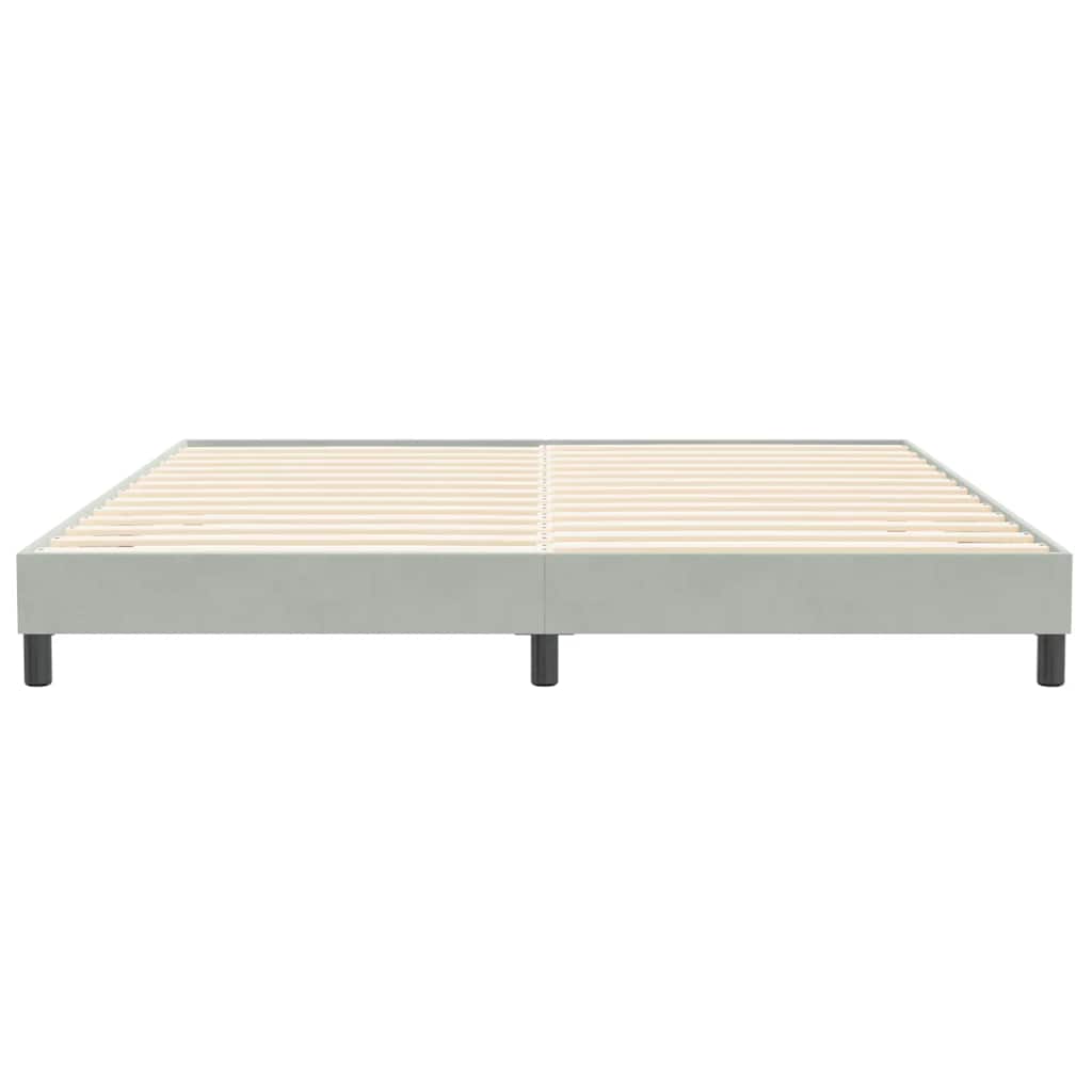 vidaXL Bedframe zonder matras 200x220 cm fluweel lichtgrijs grijs, foto 4