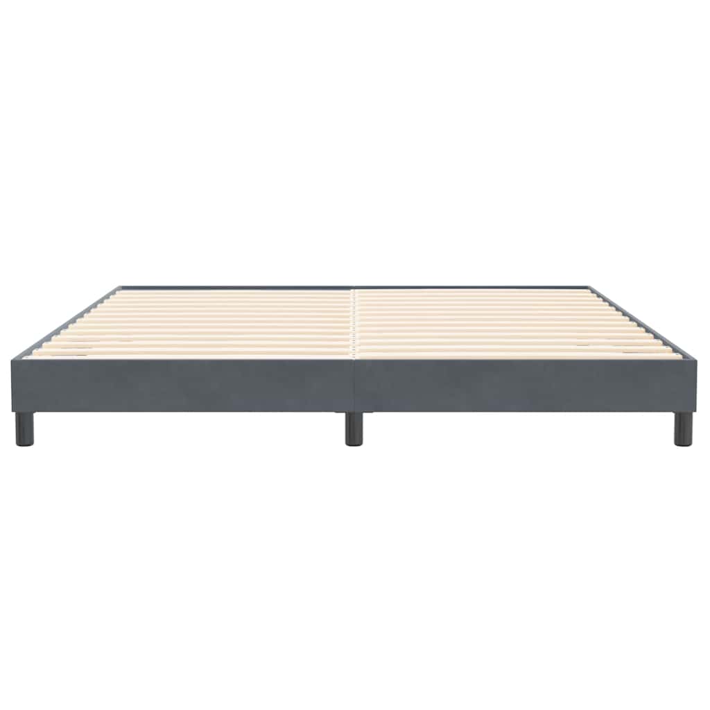 vidaXL Bedframe zonder matras 200x220 cm fluweel donkergrijs grijs, foto 4