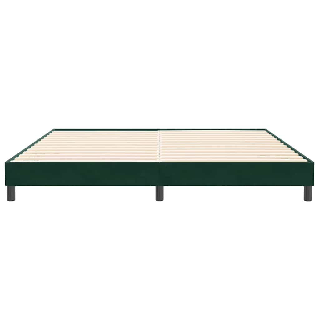 vidaXL Bedframe zonder matras 200x220 cm fluweel donkergroen groen, foto 4