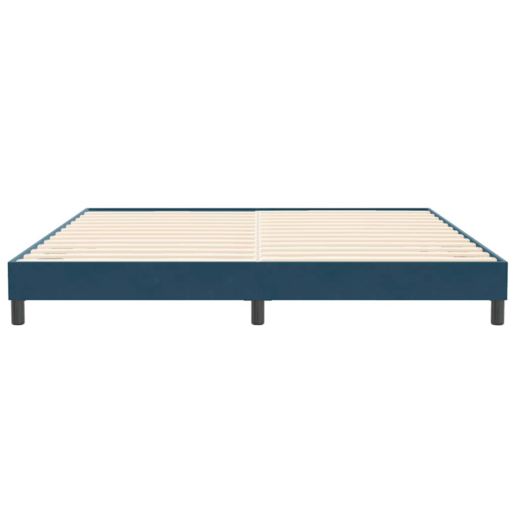 vidaXL Bedframe zonder matras 200x220 cm fluweel donkerblauw blauw, foto 4