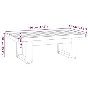 Konferenční stolek NOAIN na nohách ve tvaru U 120x60x40 cm - obrázek 9