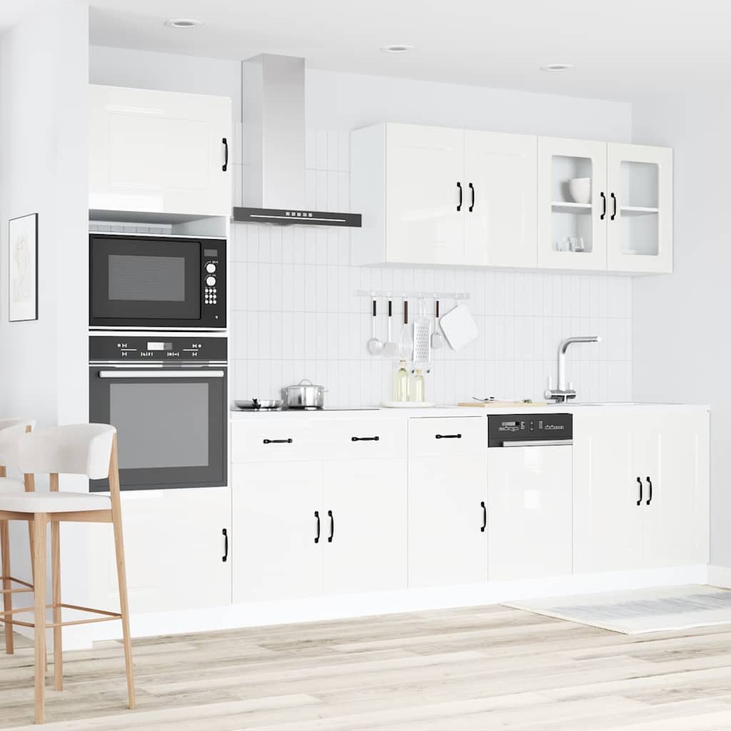 vidaXL 7-delige Keukenkastenset Kalmar bewerkt hout glanzend wit, foto 2