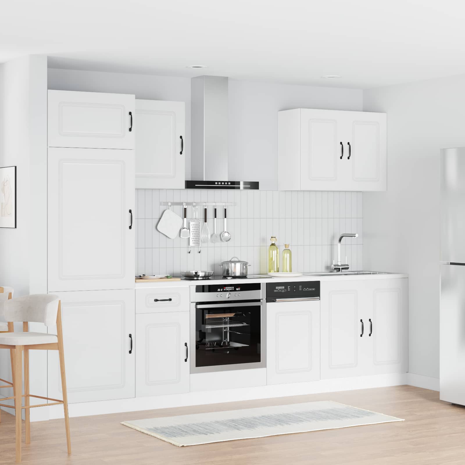 vidaXL 7-delige Keukenkastenset Kalmar bewerkt hout wit, foto 4