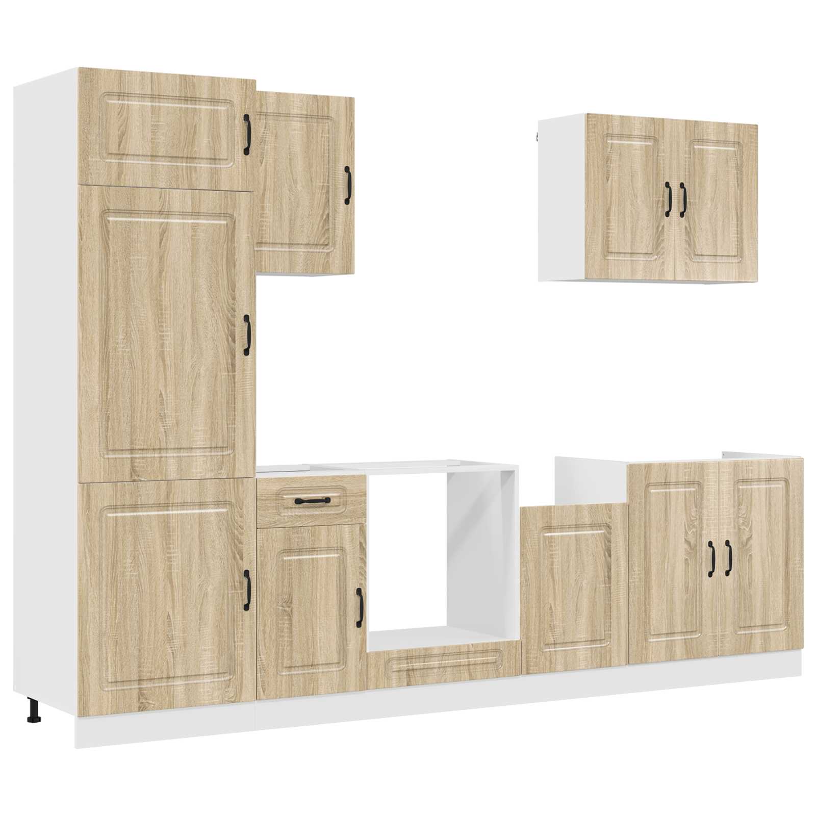vidaXL 7-tlg. Küchenschrank-Set Kalmar Sonoma-Eiche Holzwerkstoff – Bild 5