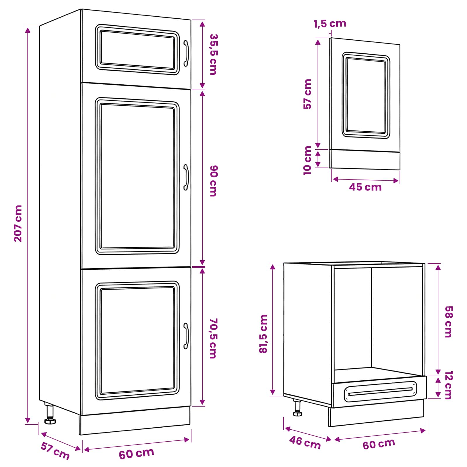 vidaXL 7-tlg. Küchenschrank-Set Kalmar Sonoma-Eiche Holzwerkstoff – Bild 17