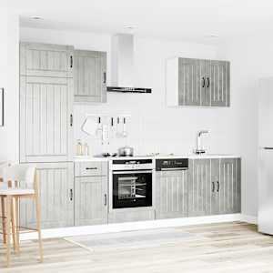 vidaXL Virtuvinių spintelių komplektas, 7 dalių, Lucca, betono pilka