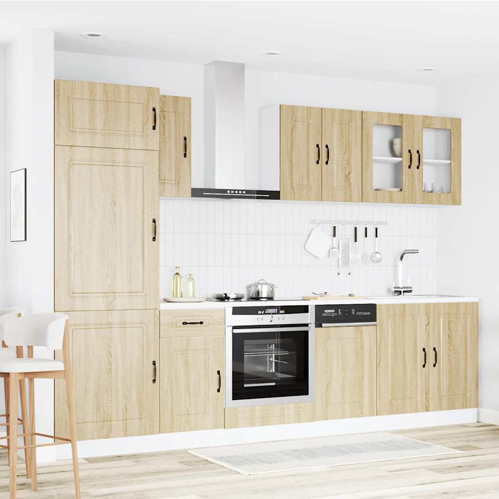 vidaXL 8-delige Keukenkastenset Kalmar bewerkt hout sonoma eikenkleur afbeelding