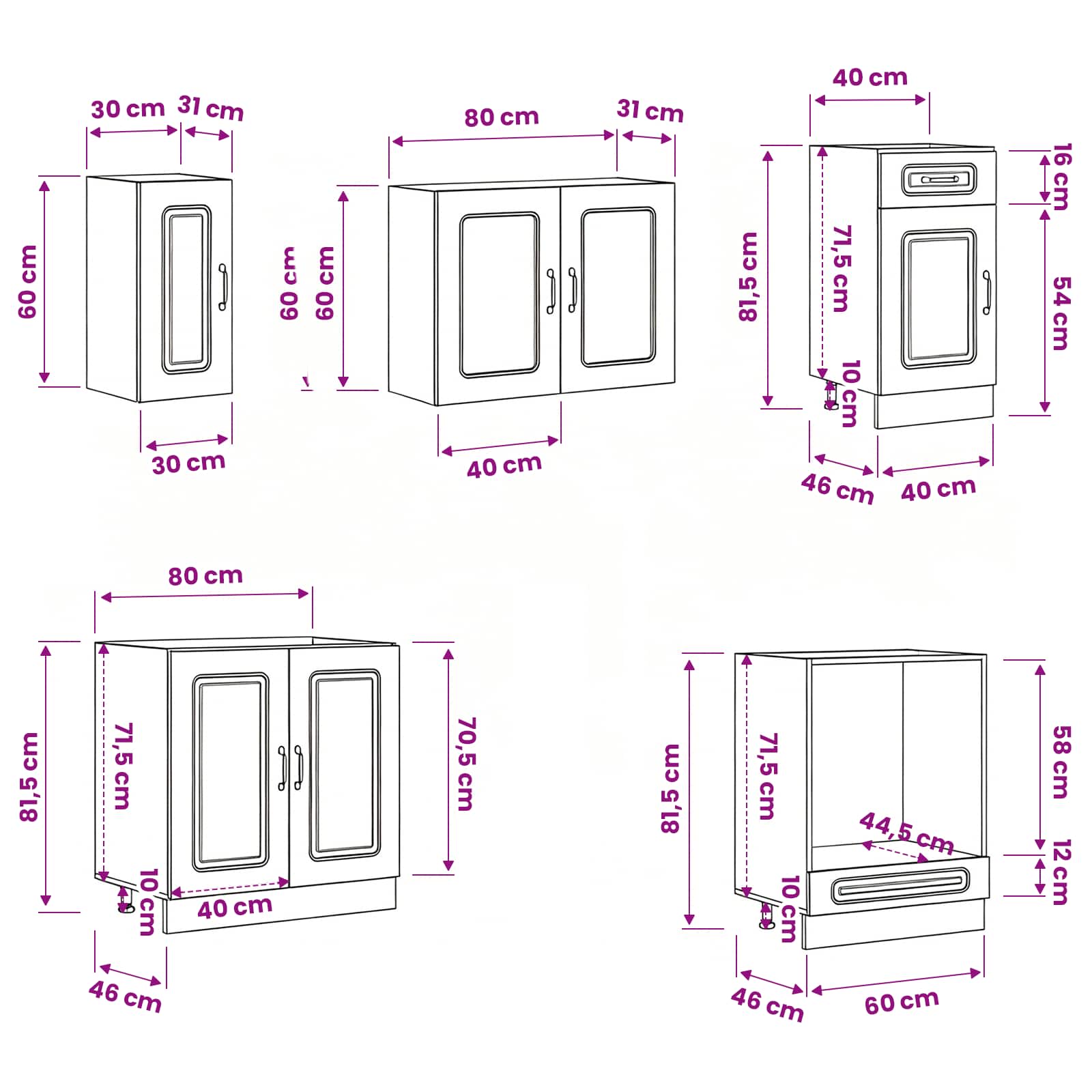 vidaXL 8-tlg. Küchenschrank-Set Kalmar Räuchereiche Holzwerkstoff – Bild 17