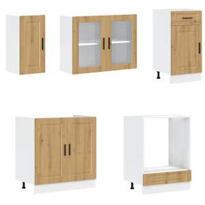 8dílná sada kuchyňských skříněk "Kalmar" dub artisan kompozit - obrázek 4