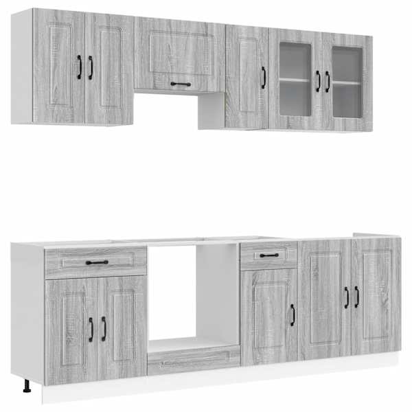 vidaXL 8-osaline k&ouml;&ouml;gikapi komplekt Kalmar, tehispuit