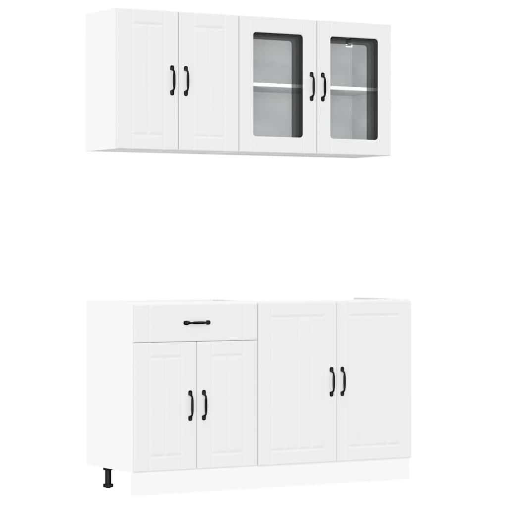 Thumbnail - vidaXL 4-tlg. Küchenschrank-Set Lucca Weiß Holzwerkstoff