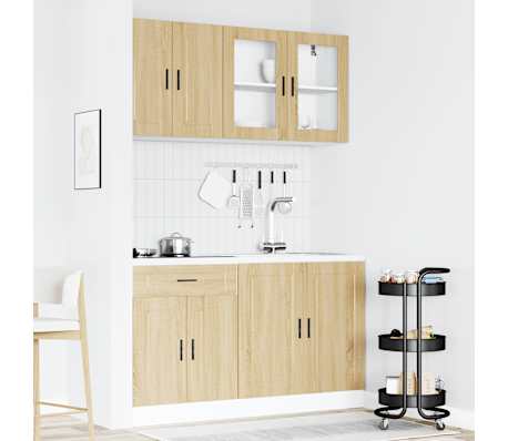 vidaXL 4 Piece Kitchen Cabinet Set Porto Sonoma Oak Engineered Wood