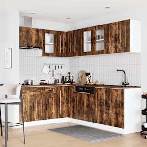 vidaXL 11-daļīgs virtuves skapītis komplekts, Kalmar, ozola krāsa