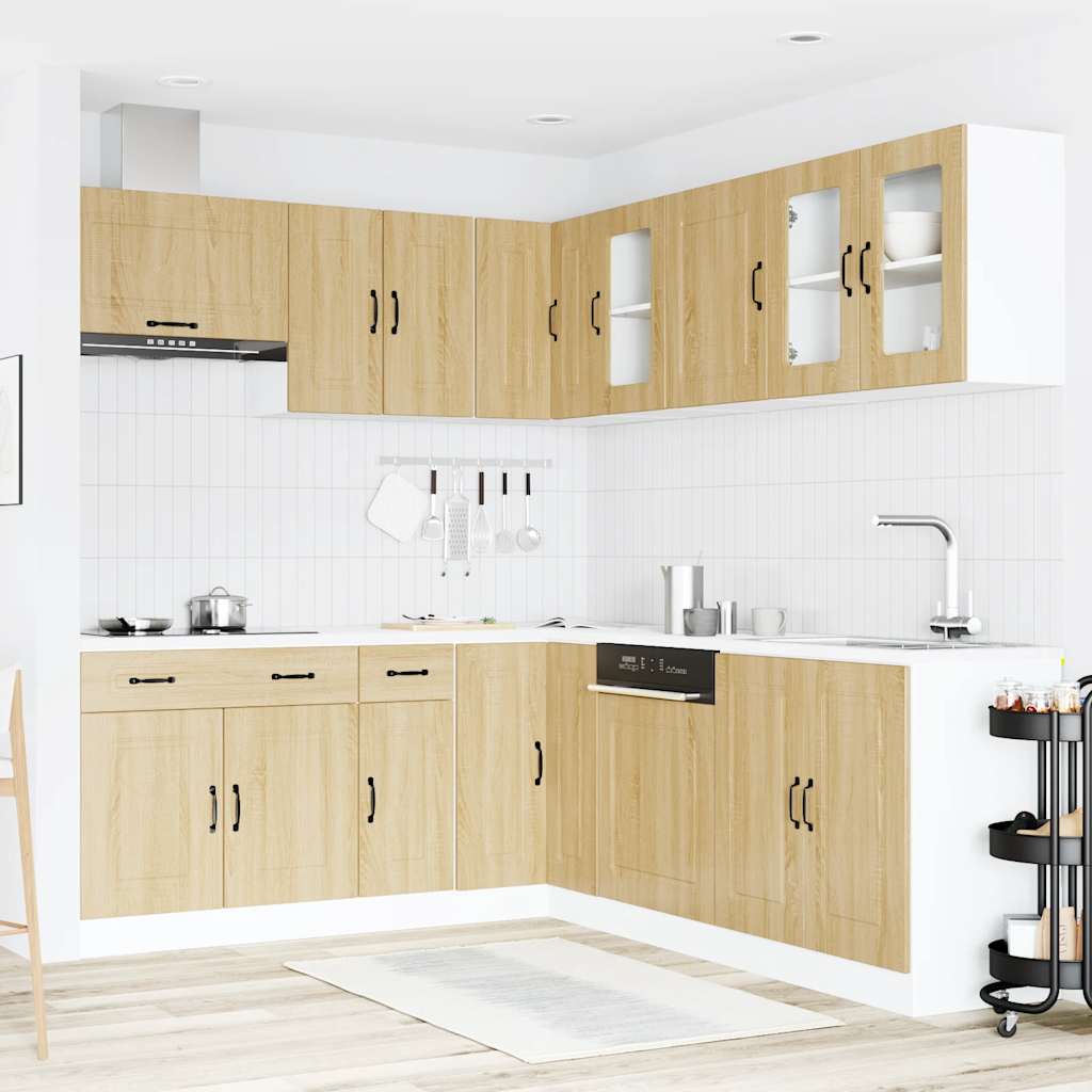 vidaXL 11-delige Keukenkastenset Kalmar bewerkt hout sonoma eikenkleur afbeelding