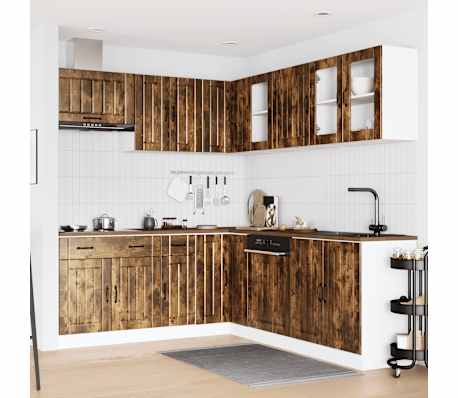 vidaXL Ensemble d'armoires de cuisine 11 pcs Lucca bois d'ing&eacute;nierie