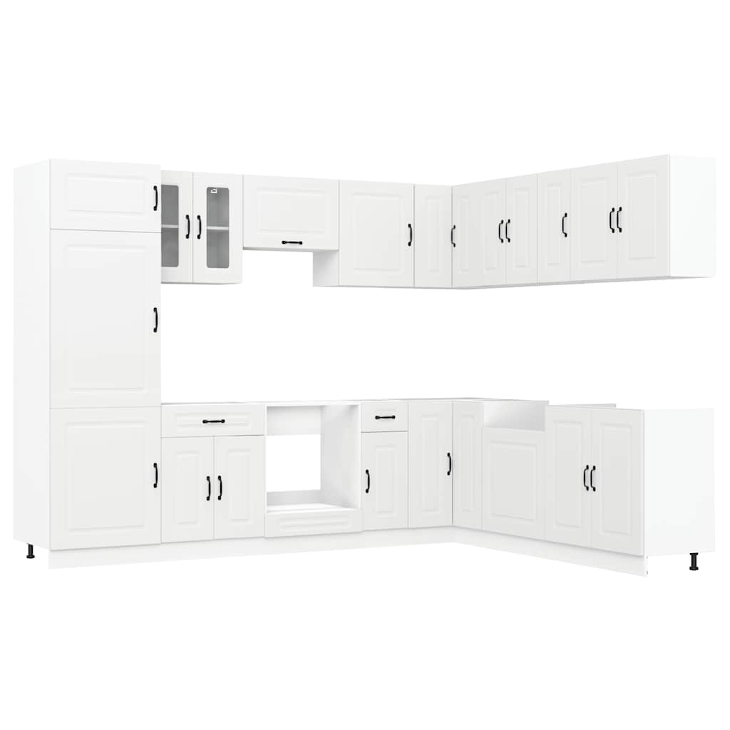 Thumbnail - vidaXL 14-tlg. Küchenschrank-Set Kalmar Weiß Holzwerkstoff