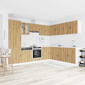 vidaXL 14-tlg. K&uuml;chenschrank-Set Porto Artisan-Eiche Holzwerkstoff