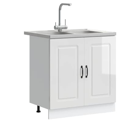 vidaXL Konyhaszekr&eacute;ny Kalmar 2 pcs Feh&eacute;r 80 x 46 x 81.5 cm Faanyag