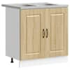 vidaXL K&ouml;&ouml;gikapp Kalmar Sonoma tamm 80 x 46 x 81,5 cm Tehispuit