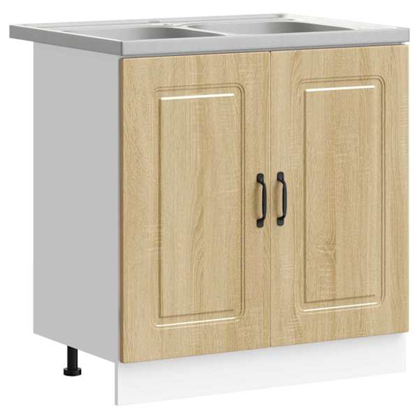 vidaXL K&ouml;&ouml;gikapp Kalmar Sonoma tamm 80 x 46 x 81,5 cm Tehispuit