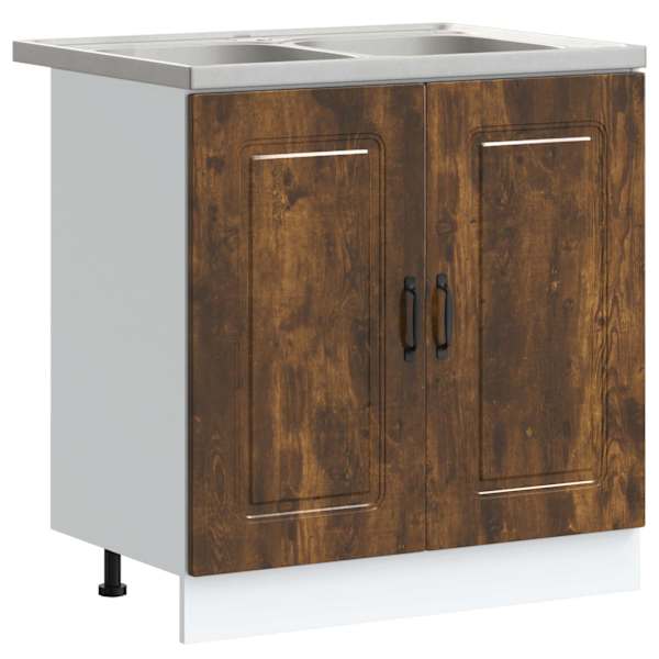 vidaXL K&ouml;&ouml;gikapp Kalmar Suitsetatud tamm 80 x 46 x 81,5 cm Tehispuit