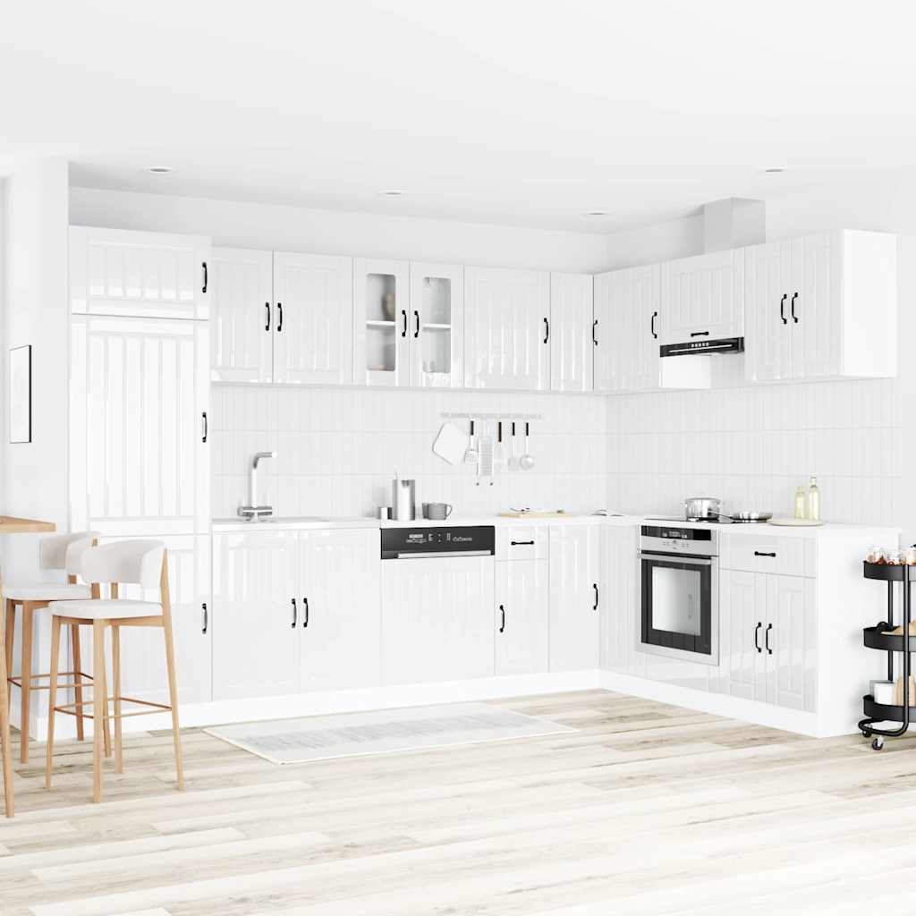 Köögikapp uksega Lucca 2 pcs Valge 80 x 46 x 81.5 cm Tehispuit