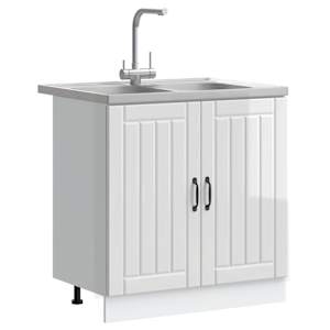 Skříňka pod dřez s úložištěm Lucca 2 pcs Vysoce lesklá bílá - obrázek 3