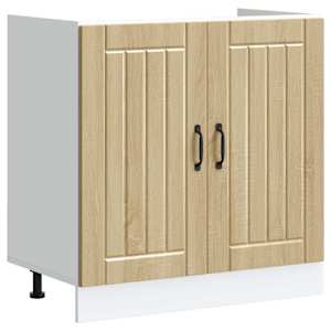Skříňka pod dřez Lucca 2 pcs Sonoma dub kompozitní dřevo - obrázek 4