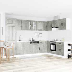 Kopalniška omarica Lucca 2 pcs Betonsko siva Konstruiran les