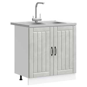 Skříňka pod dřez Lucca 2 pcs Betonově šedá kompozitní dřevo - obrázek 3