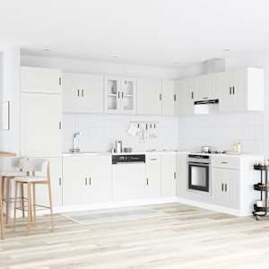 Kopalniška omarica z vrati Porto 2 pcs Bela Konstruiran les