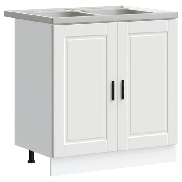 vidaXL Valamu aluskapp Porto 2 tk Valge 80 x 46 x 81,5 cm Tehispuit