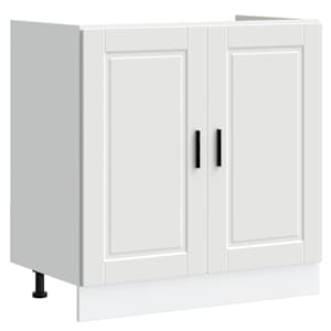 Skříňka pod dřez s úložištěm Porto 2 pcs Bílá Kompozitní dřevo - obrázek 4